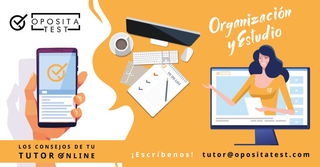 Imagen ilustrativa para acompañar la campaña #TutorOnline. Creatividad específica para la sección en la que se comparten consejos de planificación y estudio