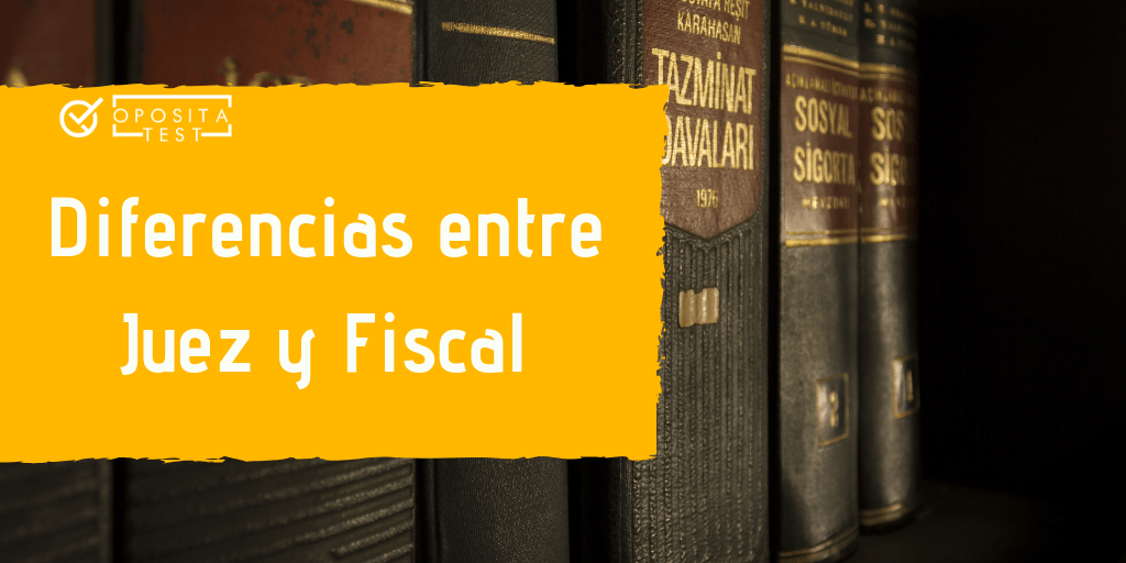 Lomos de libros antiguos encuadernados en color oscuro con printer que detalla "Diferencias entre Juez y Fiscal"