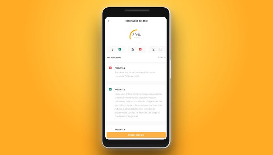 Ver y repetir test app OpositaTest