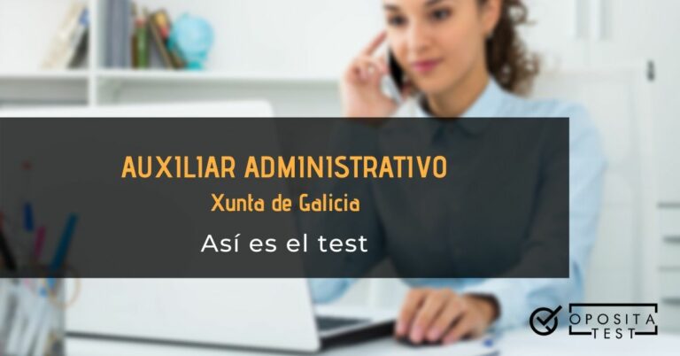 Imagen difuminada de persona de cabello largo y vestimenta azul claro trabajando con ordenador y teléfono para ilustrar la entrada del blog "¿cómo es el test de auxiliar administrativo de la Xunta de Galicia?"