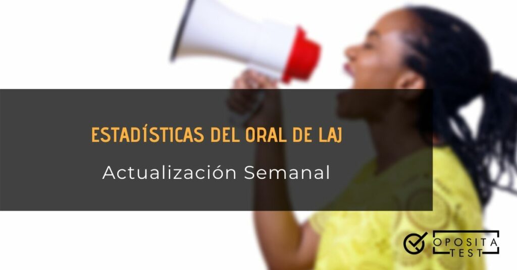 Imagen de una persona de cabello largo con jersey amarillo y megáfono fuera de foco para acompañar el post con los resultados de los exámenes orales de LAJ (Letrados de la ADministración de la Justicia)