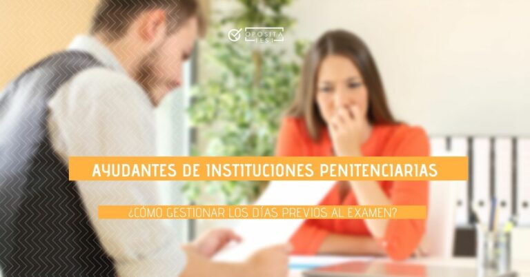 Imagen genérica fuera de foco de dos personas sentadas en una mesa de oficina revisando papeles con gestos de preocupación para ilustrar un post en el que se analizan consejos para los días previos al examen de supuestos prácticos de ayudante de instituciones penitenciarias