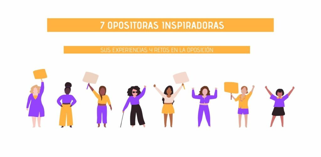 Imagen ilustrativa de mujeres de distintas fisionomías para acompañar un post en el que se recopilan entrevistas a opositoras inspiradoras en el Día Internacional de la Mujer Trabajadora