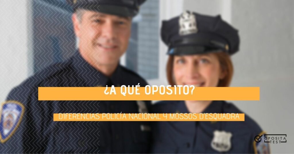 Imagen fuera de foco de dos profesionales de las Fuerzas y Cuerpos de Seguridad del Estado para acompañar un texto en el que se analizan las diferencias entre Policía Nacional y Mossos d'Esquadra en las oposiciones