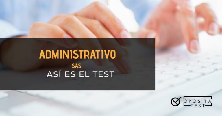 Manos de persona sobre teclado blanco para ilustrar una entrada en la que se analiza el test de administrativo del SAS