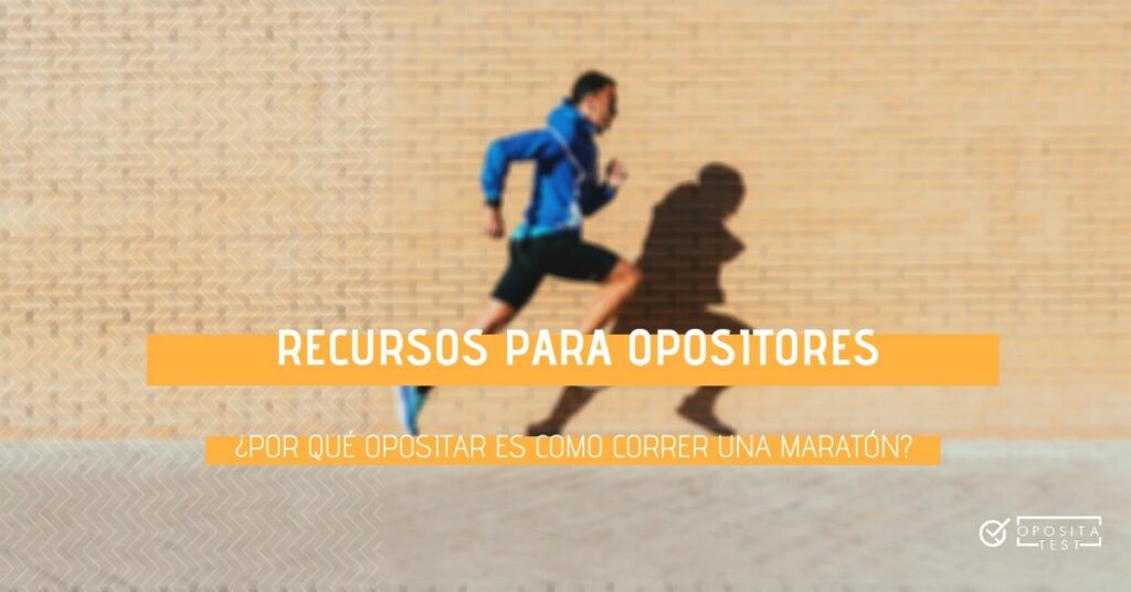 Persona fuera de foco en ropa deportiva corriendo sobre su propia sombra para ilustrar la similitud entre opositar y correr una maratón