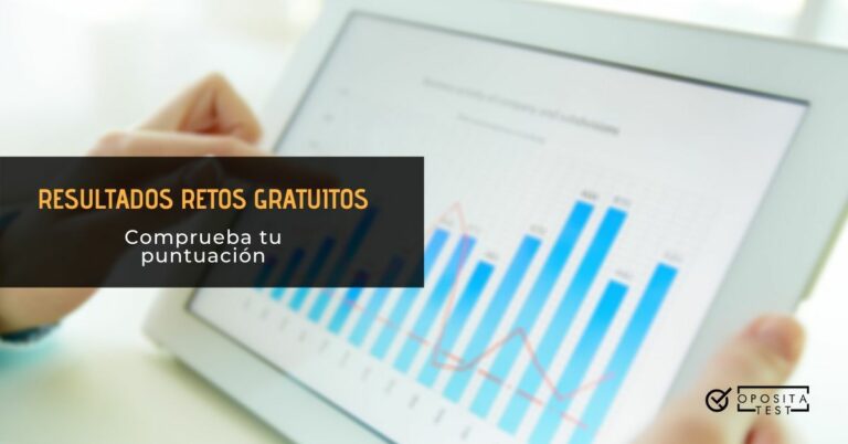 Imagen de persona consultando una gráfica en una tableta para acompañar el post en el que se comparten los resultados de los retos gratuitos de OpositaTest