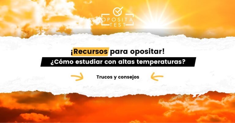 Imagen de un horizonte color naranja con el sol en primer plano para ilustrar una entrada en la que se dan consejos para estudiar oposiciones con altas temperaturas o cuando hace mucho calor