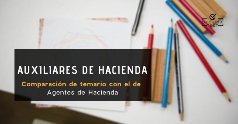 Imagen genérica de lápices de colores con folio para acompañar un post en el que se analizan los parecidos entre el temario de auxiliares de Administración e Información de Hacienda con el de Agentes de Hacienda