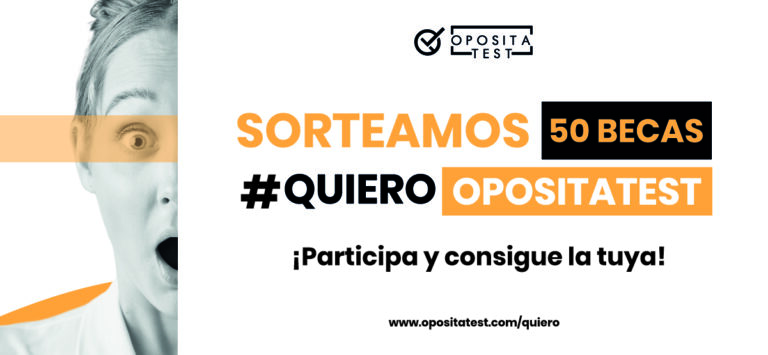Imagen ilustrativa de una persona joven en blanco y negro con cara de sorpresa para acompañar una publicación en la que se explica el sorteo de 50 becas OpositaTest