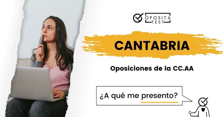 Persona de cabello largo usando portátil con cara de duda para ilustrar una entrada en la que se analizan las distintas oposiciones disponibles en Cantabria