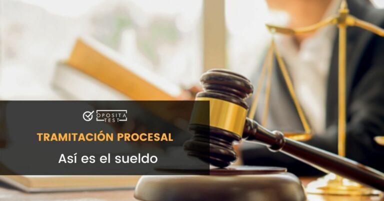 Imagen fuera de foco de un mazo de juez y una persona fuera de foco usando libro para acompañar una entrada en la que se analiza el sueldo en Tramitación Procesal