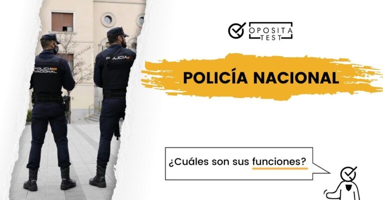 Imagen de dos policías nacionales en uniforme de espalda a la cámara para acompañar una entrada en la que analizamos cuáles son las funciones de la Policía Nacional en España