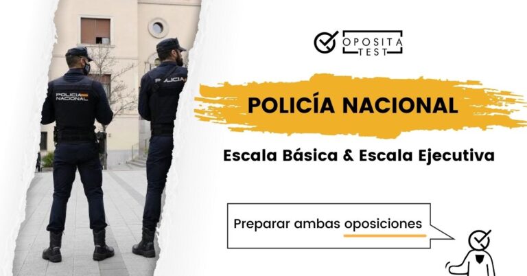 Imagen de dos policías nacionales de espaldas en uniforme para acompañar una entrada en la que se dan consejos para preparar al mismo tiempo las oposiciones de Policía Nacional en Escala Básica y Policía Nacional en Escala Ejecutiva