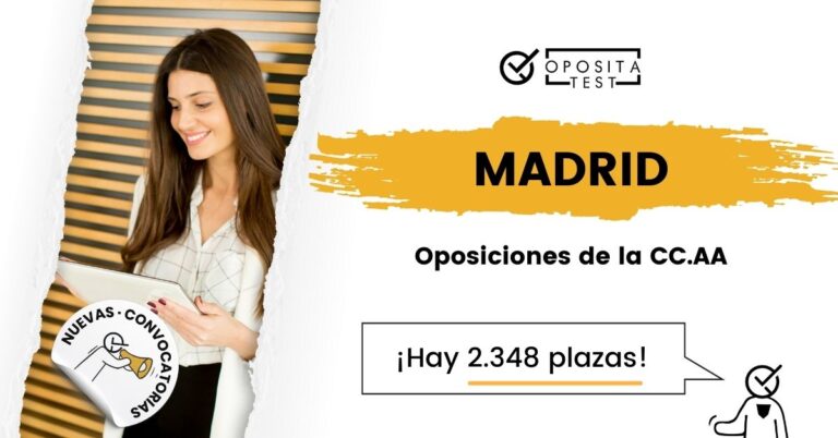 Imagen de una persona de cabello largo y ropa clara usando una tableta con cara de alegría para acompañar una entrada en la que se analiza la OEP 2022 de la Comunidad de Madrid y las plazas para oposiciones incluidas en esta Oferta de Empleo Público