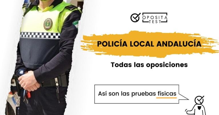 Imagen de un profesional de uniforme de la Policía Local de Andalucía para ilustrar cómo son las pruebas físicas de la Policía Local de Andalucía
