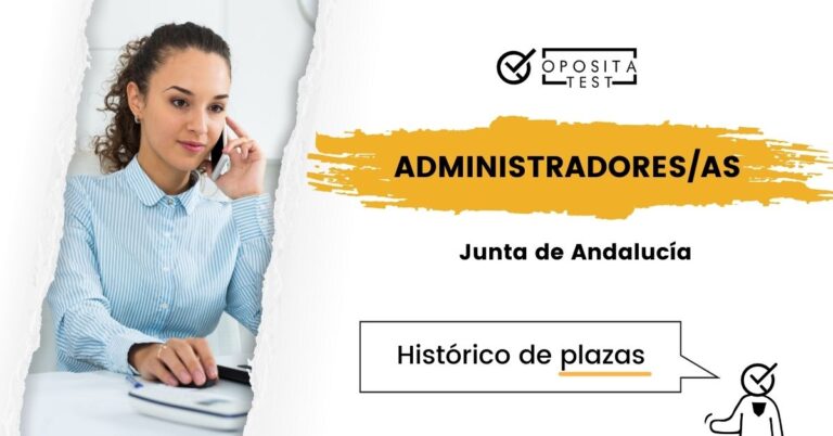 Imagen de una mujer hablando por teléfono y utilizando un ordenador para acompañar una entrada sobre el histórico de plazas de Administradores de la Junta de Andalucía
