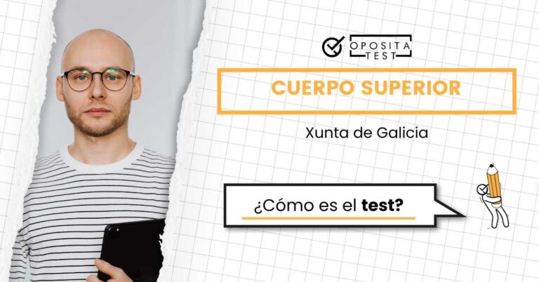Imagen de un hombre con gafas para acompañar una entrada del blog de oposiciones de OpositaTest en el que se explica cómo es el test del Cuerpo Superior de la Xunta de Galicia.