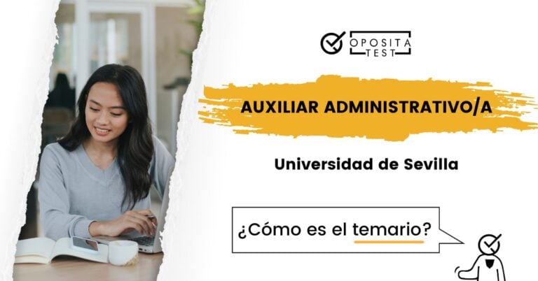 Imagen de mujer estudiando para acompañar una entrada sobre el temario de Auxiliar Administrativo de la Universidad de Sevilla