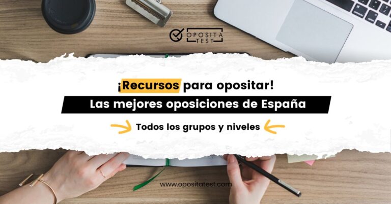 Imagen de persona usando lápiz, papel y ordenador portátil para acompañar una entrada en la que se analiza cuáles son las mejores oposiciones en España