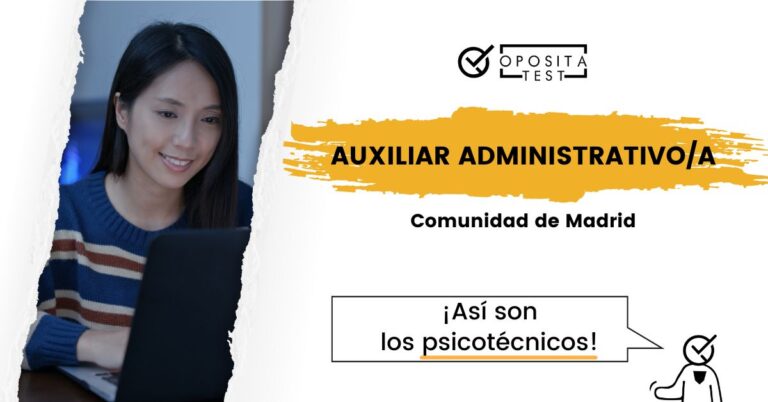 Imagen de una chica delante del ordenador para acompañar una entrada en la que se explica cómo son los psicotécnicos de Auxiliar Administrativo de la Comunidad de Madrid