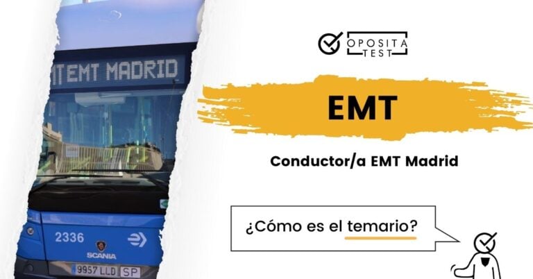 Imagen de autobús de la EMT Madrid para acompañar una entrada en la que se analiza cómo es el temario de la oposición a conductor de la Empresa Municipal de Transportes de Madrid
