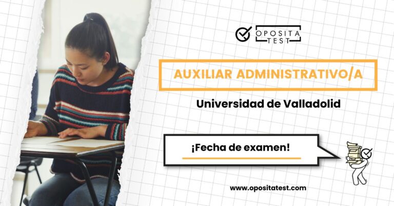 Imagen de una mujer haciendo un examen para acompañar una entrada en la que OpositaTest explica todos los detalles sobre la fecha del examen de Auxiliar Administrativo de la Universidad de Valladolid.