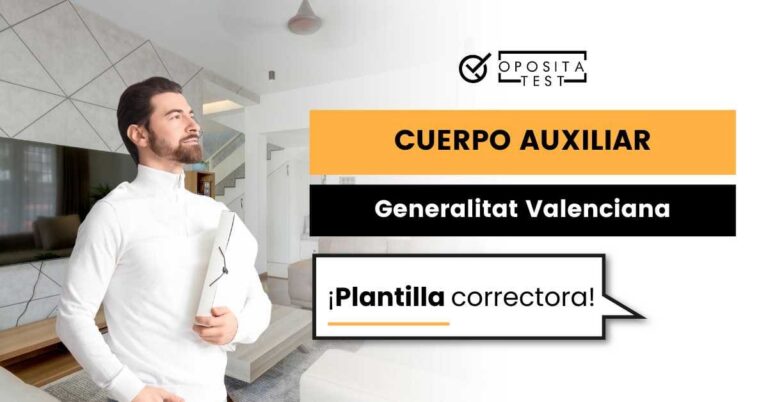 Imagen de persona joven sosteniendo tableta para acompañar una entrada en la que se analiza qué es y cómo funciona la plantilla correctora del cuerpo auxiliar administrativo de la Generalitat Valenciana
