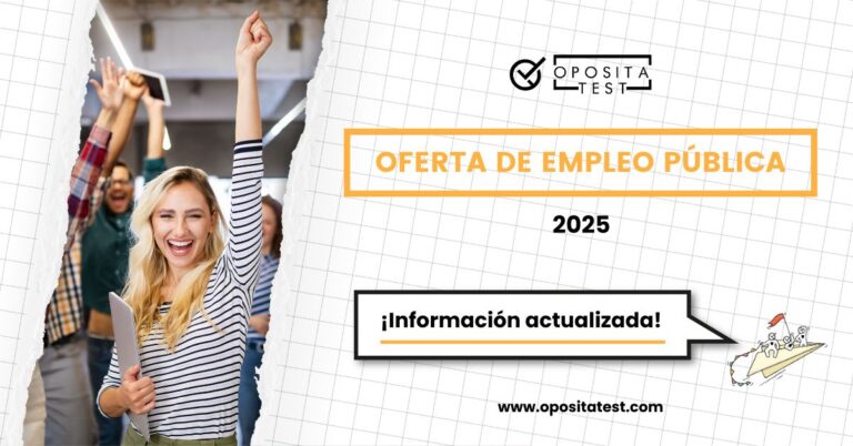 Imagen de un grupo de personas felices para acompañar una entrada del blog de OpositaTest en la que se da la información actualizada sobre la Oferta de Empleo Público de 2025.