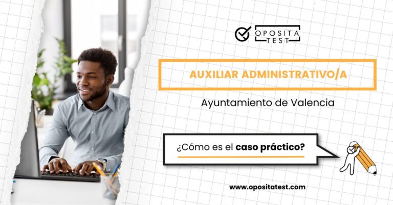 Imagen de un chico delante de un ordenador para acompañar una entrada del blog de OpositaTest en la que se explica cómo es el caso práctico del proceso selectivo del Cuerpo Auxiliar Administrativo del Ayuntamiento de Valencia.