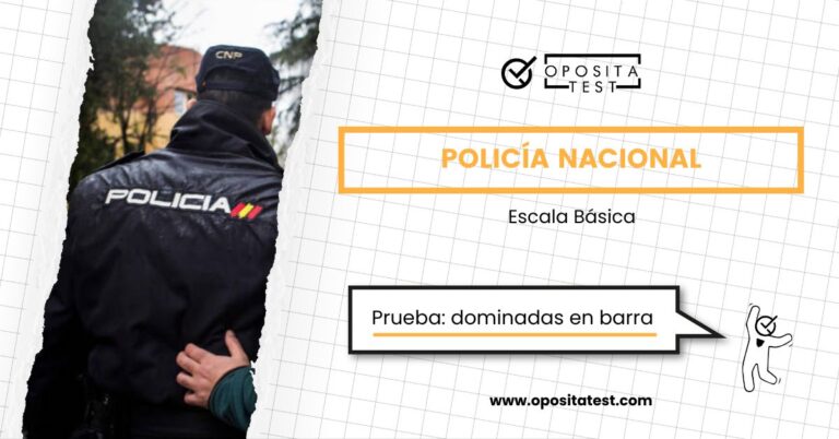 Imagen de un Policía Nacional de espaldas para acompañar una entrada del blog de oposiciones de OpositaTest en la que se explica cómo es la prueba física de dominadas en barra en esta oposición.