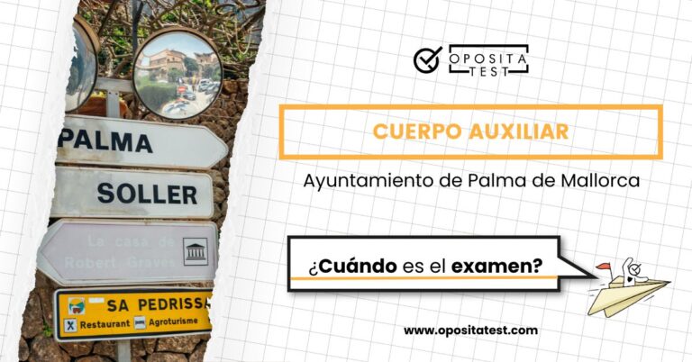 Imagen de carteles de direcciones en Palma de Mallorca para acompañar una entrada en la que se analiza cuándo es el examen del Cuerpo Auxiliar Administrativo del Ayuntamiento de Palma