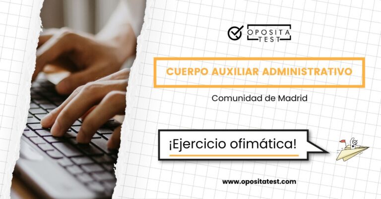 Imagen de persona usando teclado de ordenador para acompañar una entrada en la que se analiza cómo es el examen de ofimática del Cuerpo Auxiliar Administrativo de la Comunidad de Madrid