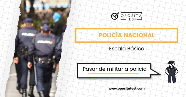 Imagen de miembros de la Policía Nacional en uniforme de espaldas a la cámara para acompañar una entrada en la que se analiza cómo pasar de la carrera militar al Cuerpo Nacional de Policía en la Escala Básica