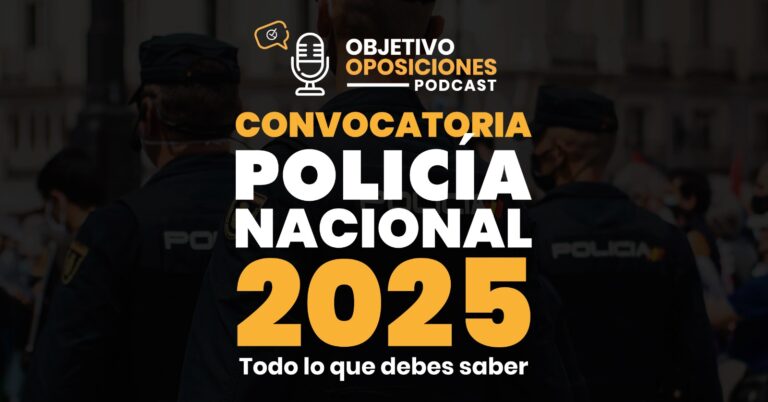 Imagen con el texto "Convocatoria Policía Nacional 2025: todo lo que debes saber".