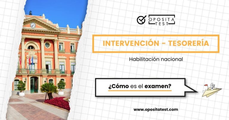 Fachada de un ayuntamiento español con banderas para acompañar una entrada en la que se analiza cómo es el examen del cuerpo de Intervención-Tesorería de la Administración Local con Habilitación Nacional