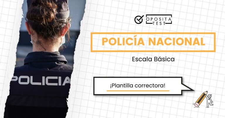 Imagen de miembro del Cuerpo Nacional de Policía de espaldas a la cámara en uniforme para acompañar una entrada en la que se analiza qué es y como funciona la plantilla correctora del examen de Policía Nacional de Escala Básica