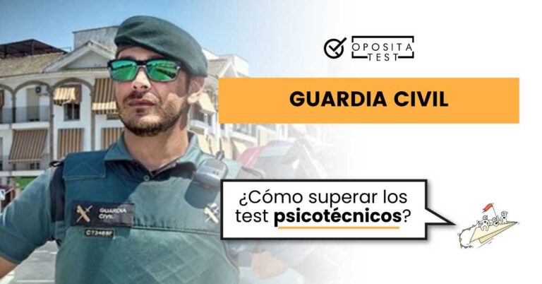 Imagen de un Guardia Civil para acompañar una entrada del blog de OpositaTest en la que se explica cómo son los test psicotécnicos de la oposición y cómo superarlos.