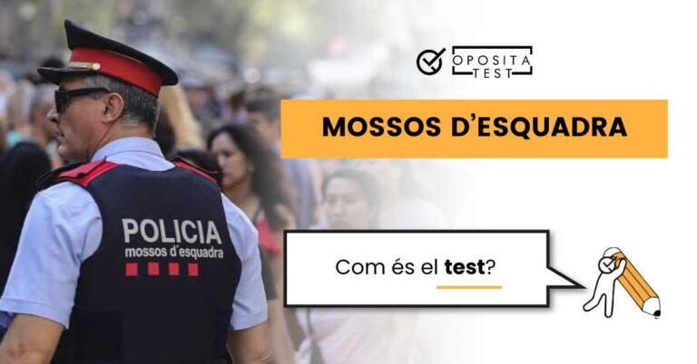 Imagen de un Mosso d'Esquadra para acompañar una entrada en la que se explica cómo es el test del proceso selectivo para ingresar en esta oposición.