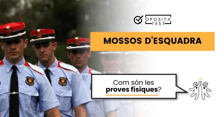 Imagen de varios Mossos d'Esquadra para acompañar una entrada en la que se explica cómo son las pruebas físicas de esta oposición.
