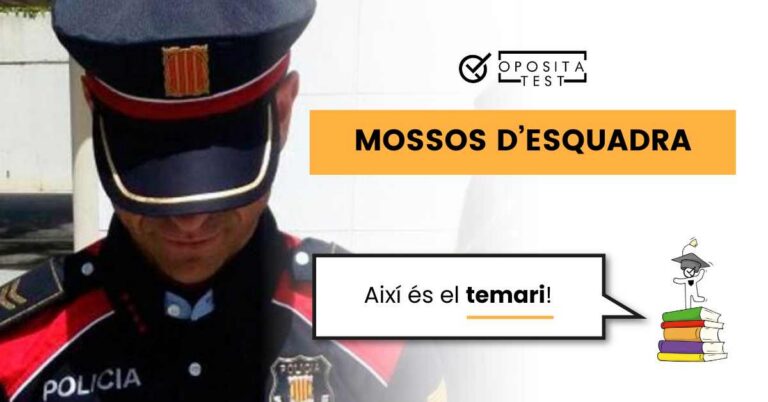 Imagen de un Mosso d'Esquadra para acompañar una entrada en la que se explica cómo es el temario de esta oposición.