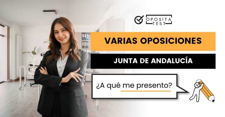 Imagen de una persona joven con uniforme profesional en negro en el entorno de una oficina moderna y funcional para acompañar una entrada en la que se analiza qué oposiciones hay en la Junta de Andalucía y cuáles son más interesantes