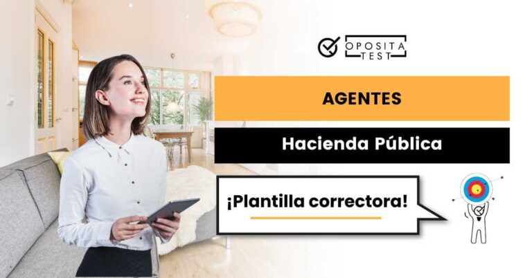 Imagen de persona joven con rostro alegre mirando hacia arriba mientras sujeta una tableta. Acompaña una entrada en la que se analiza qué es y cómo funciona la plantilla correctora de Agentes de Hacienda por Turno Libre