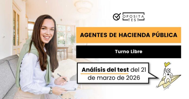 Imagen de una mujer sonriendo para acompañar una entrada del blog de oposiciones de OpositaTest en la que se analiza el test de Agentes de Hacienda por Turno Libre celebrado el 21 de marzo de 2026.