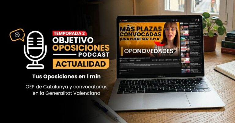 Imagen de un ordenador portátil mostrando un vídeo del canal de YouTube de OpositaTest.