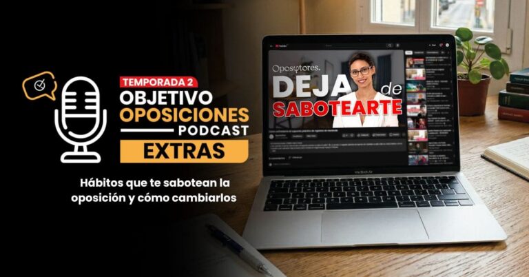 Imagen de un ordenador portátil mostrando un vídeo del canal de YouTube de OpositaTest.