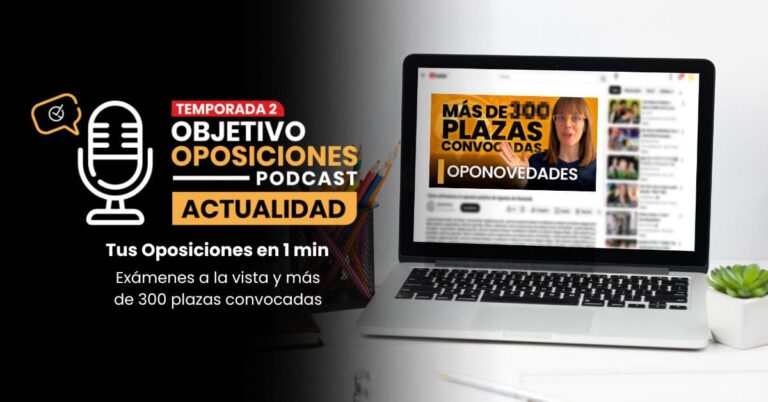 Imagen de un ordenador portátil mostrando un vídeo del canal de YouTube de OpositaTest.