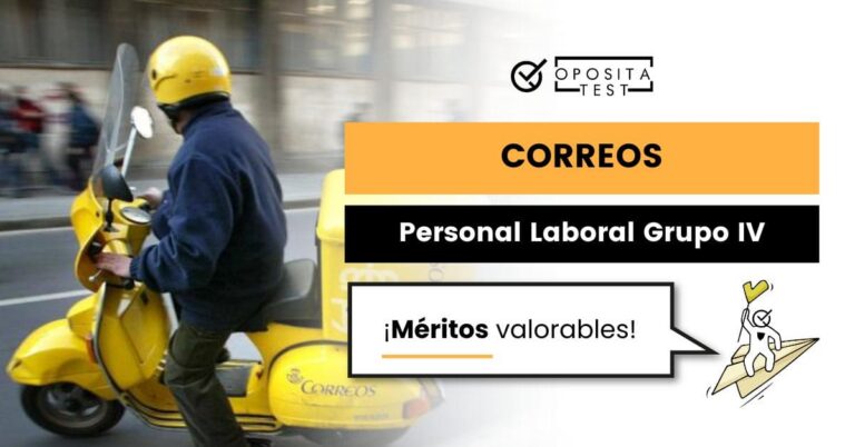 Imagen de personal de reparto de Correos en moto para acompañar una entrada en la que se explica qué méritos se tendrán en cuenta en la fase de concurso