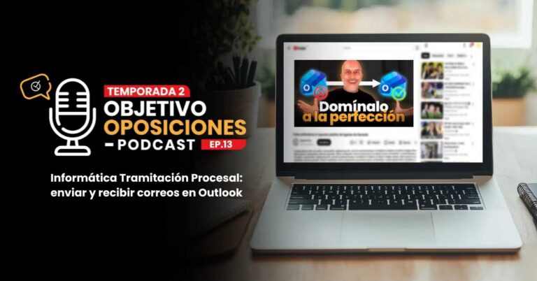 Imagen de un ordenador portátil mostrando un vídeo del canal de YouTube de OpositaTest.
