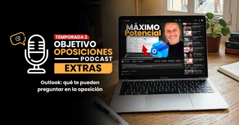 Imagen de un ordenador portátil mostrando un vídeo del canal de YouTube de OpositaTest.